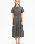 Elizabeth Dress in Parachute Cotton,  Dark Spruce