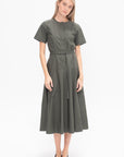 Elizabeth Dress in Parachute Cotton,  Dark Spruce