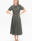 Elizabeth Dress in Parachute Cotton,  Dark Spruce