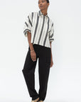 Proenza Schouler White Label - Octavia Pant in Solid Cotton Linen, Black