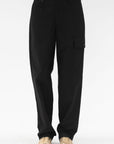 Proenza Schouler White Label - Octavia Pant in Solid Cotton Linen, Black