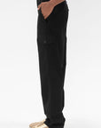 Proenza Schouler White Label - Octavia Pant in Solid Cotton Linen, Black