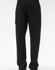 Proenza Schouler White Label - Octavia Pant in Solid Cotton Linen, Black