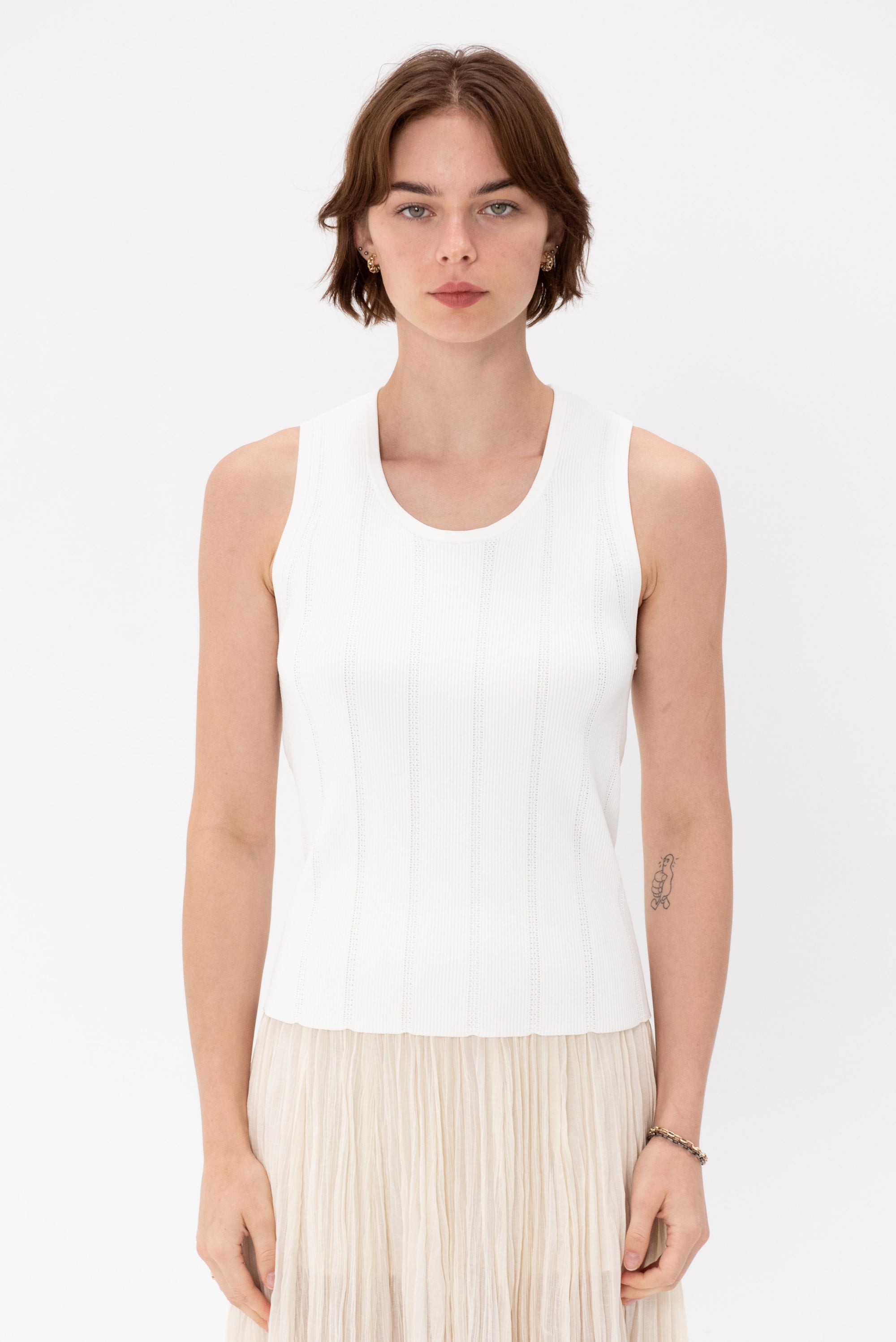 Proenza Schouler White Label - Perry Knit Top, Off White