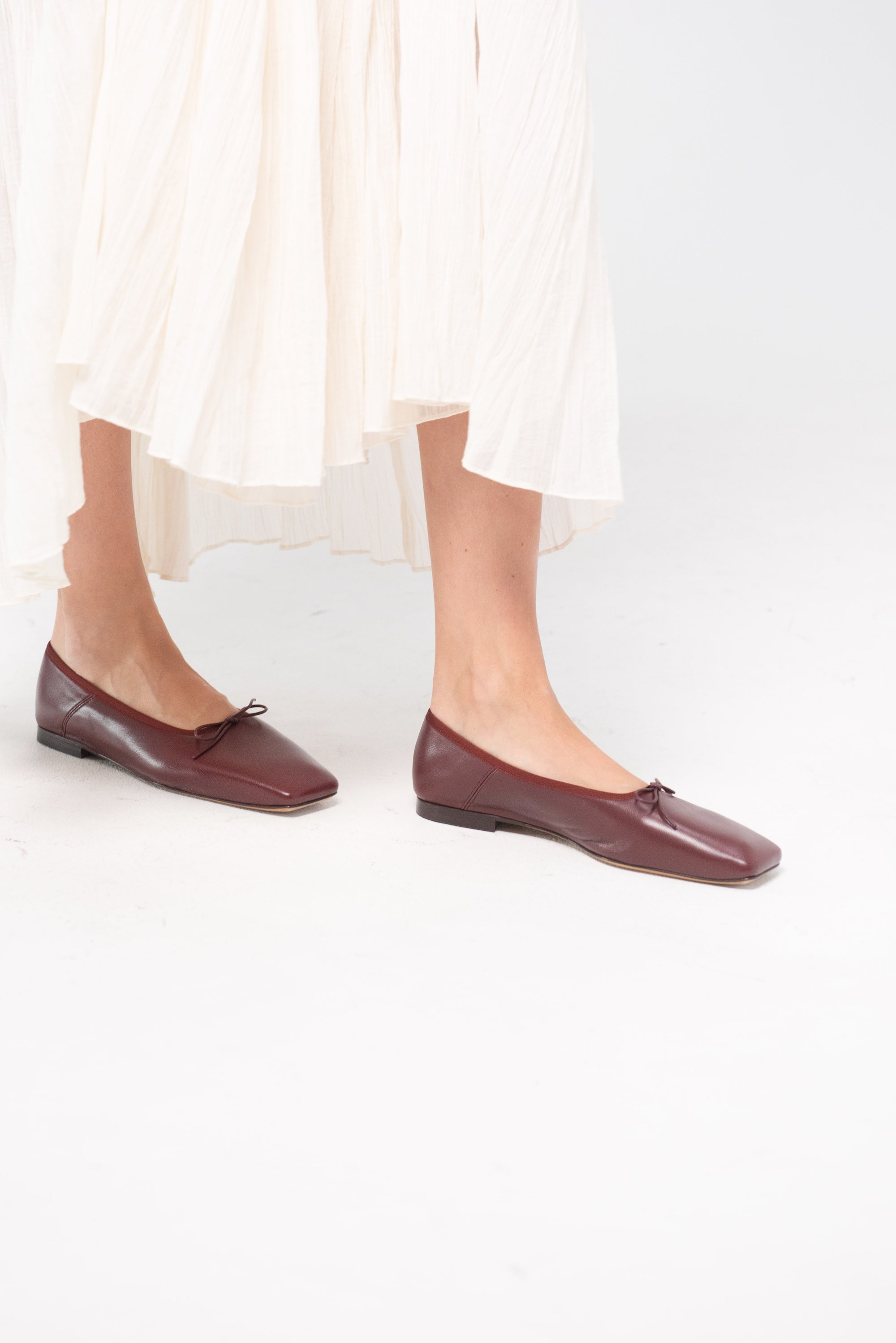 MANSUR GAVRIEL - Square Toe Ballerina, Pomegranate