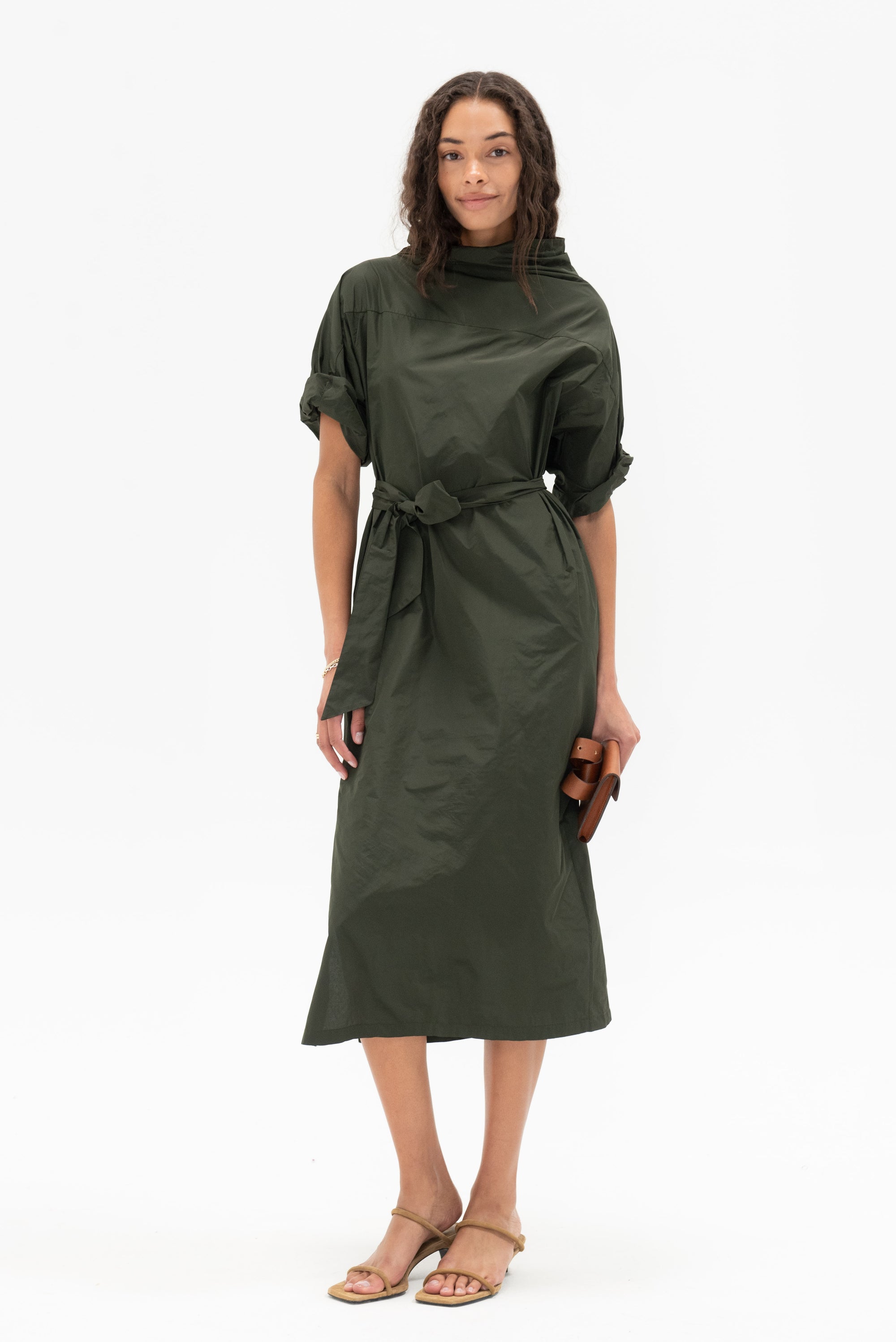 WJ MARTIN - Morena Dress, Military Green