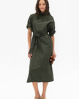 WJ MARTIN - Morena Dress, Military Green