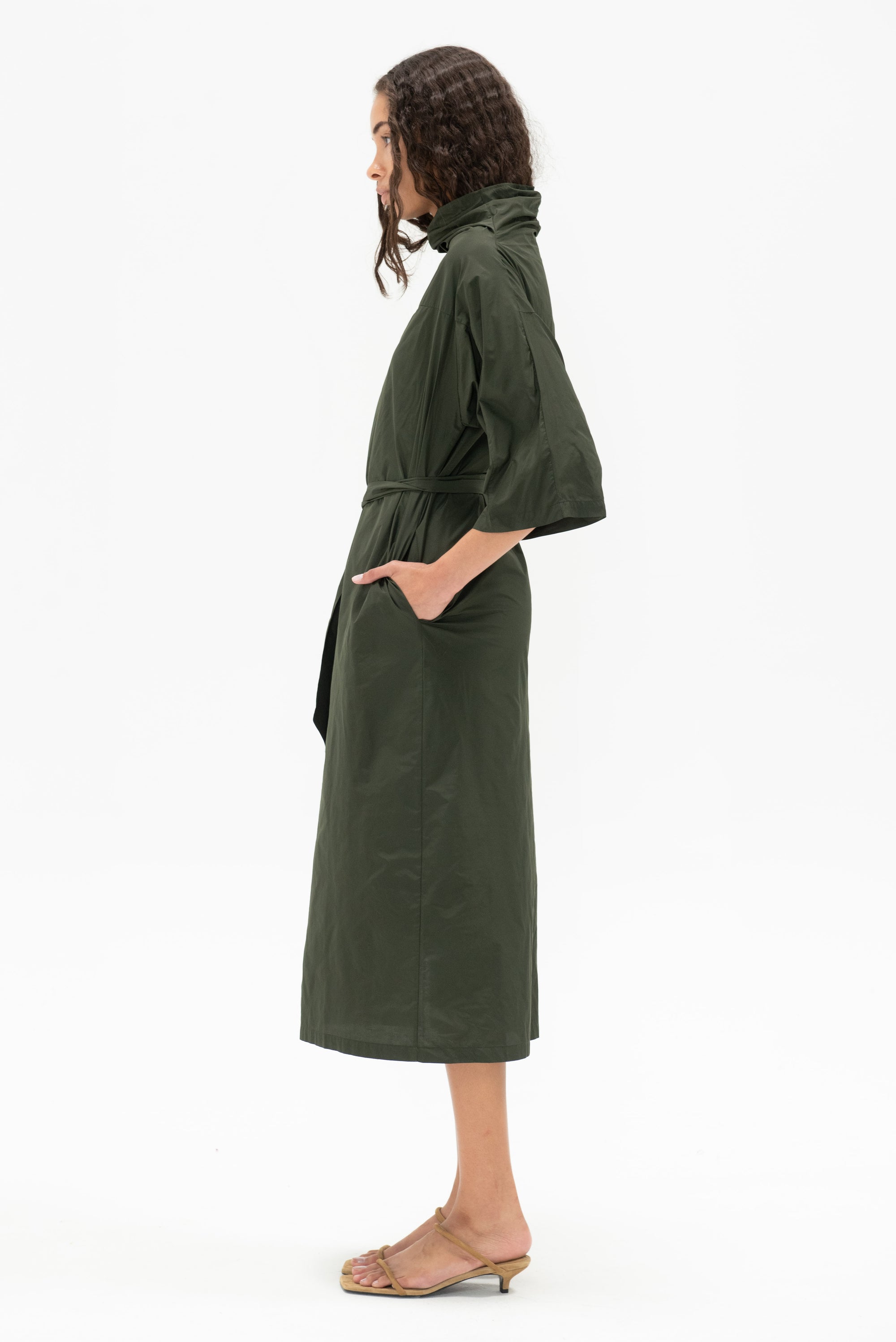 WJ MARTIN - Morena Dress, Military Green