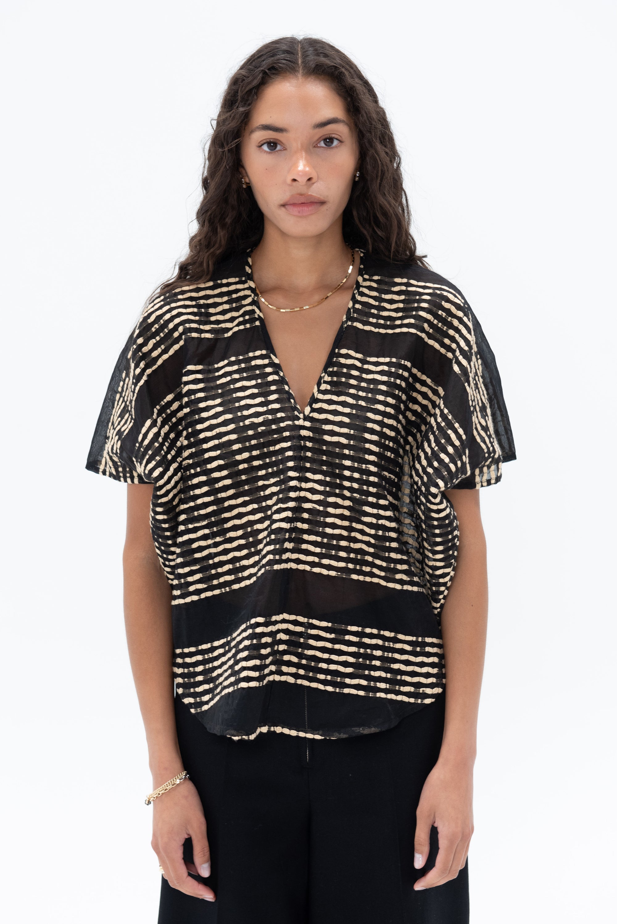 Zero + Maria Cornejo - Circle Top, Black & Beige