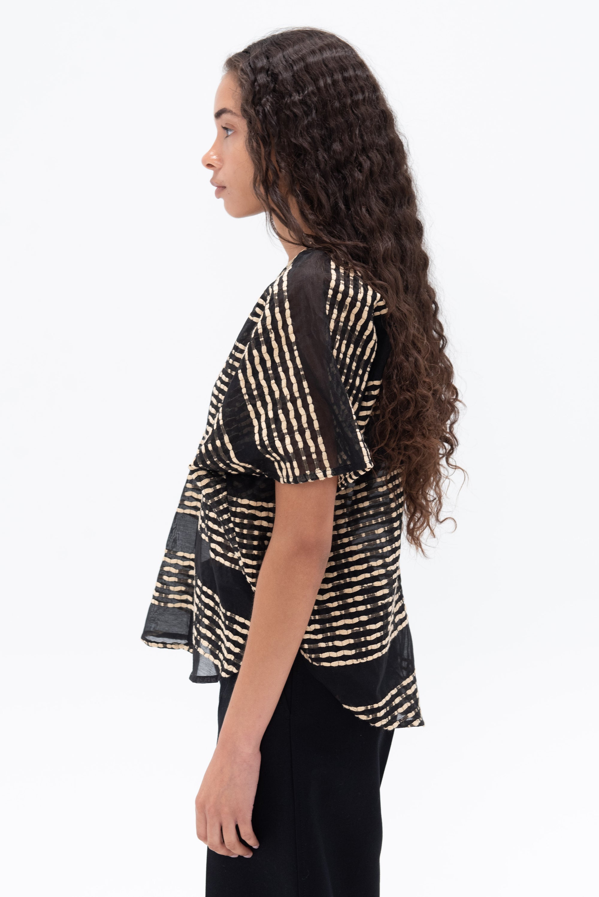 Zero + Maria Cornejo - Circle Top, Black & Beige