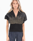 ZERO + MARIA CORNEJO - Eva Top, Black & Gold