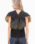 ZERO + MARIA CORNEJO - Eva Top, Black & Gold