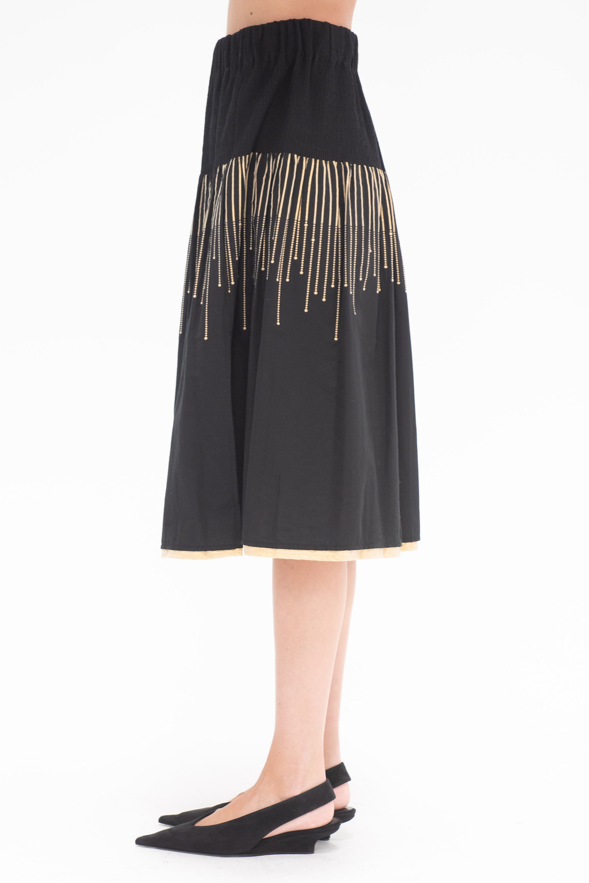 ZERO + MARIA CORNEJO - Evia Skirt, Black & Gold