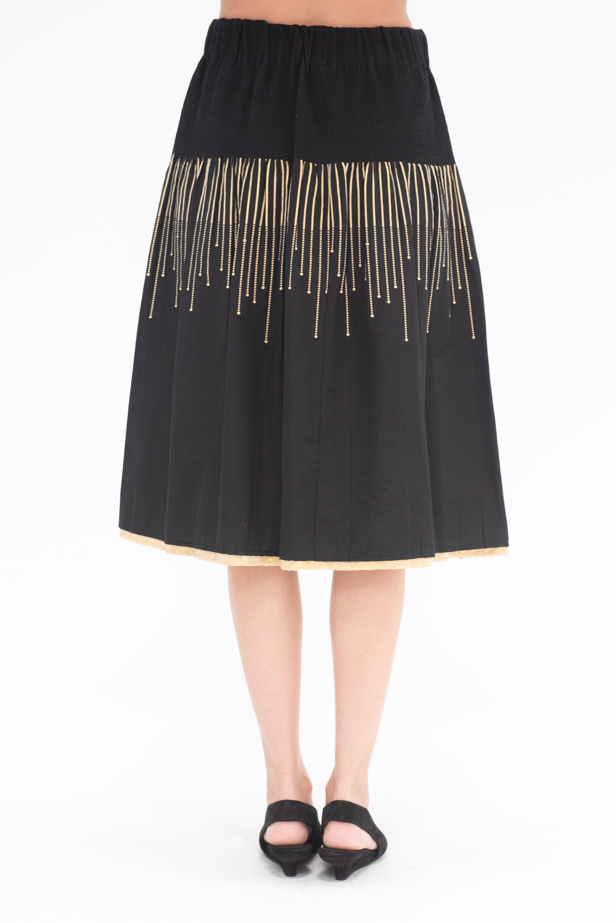 ZERO + MARIA CORNEJO - Evia Skirt, Black &amp; Gold