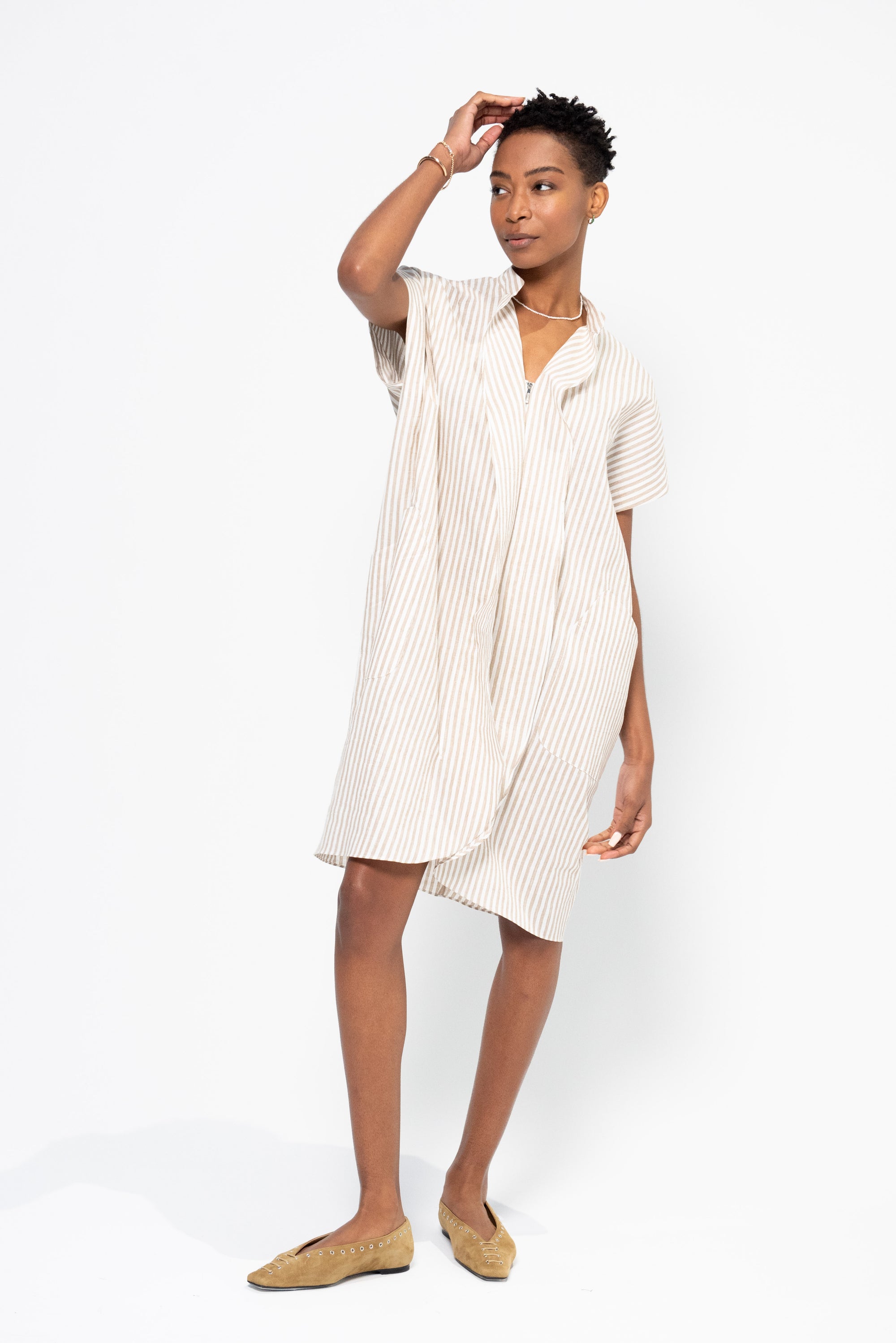 Kick Peat Exclusive Fin Gaban Dress, Camel