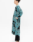 Eve Koya Coat, Black & Turquoise