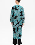 Eve Koya Coat, Black & Turquoise