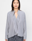 ZERO + MARIA CORNEJO - Long-Sleeved Fin Gaban Shirt, Indigo & Chalk