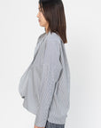 ZERO + MARIA CORNEJO - Long-Sleeved Fin Gaban Shirt, Indigo & Chalk