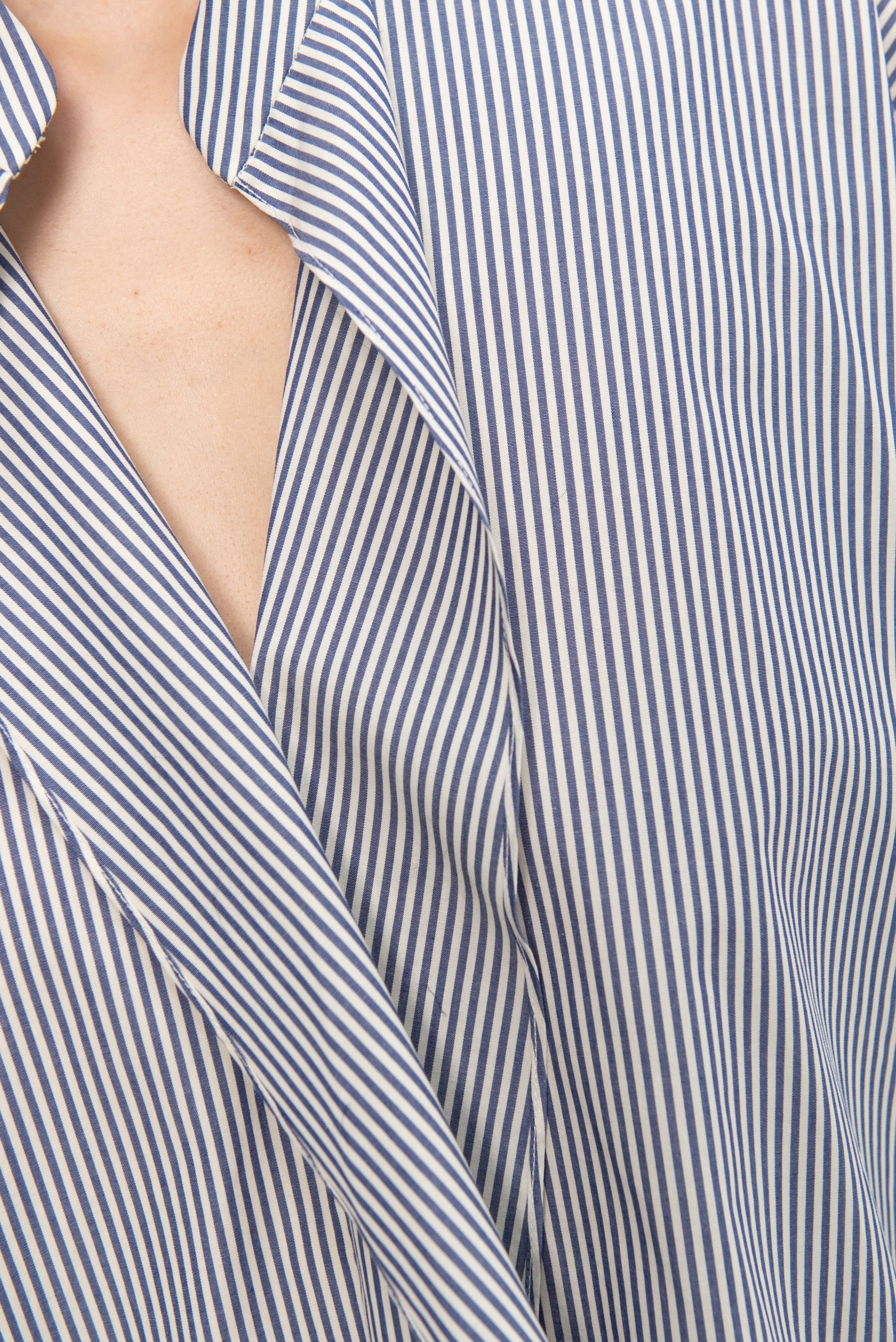 ZERO + MARIA CORNEJO - Long-Sleeved Fin Gaban Shirt, Indigo &amp; Chalk