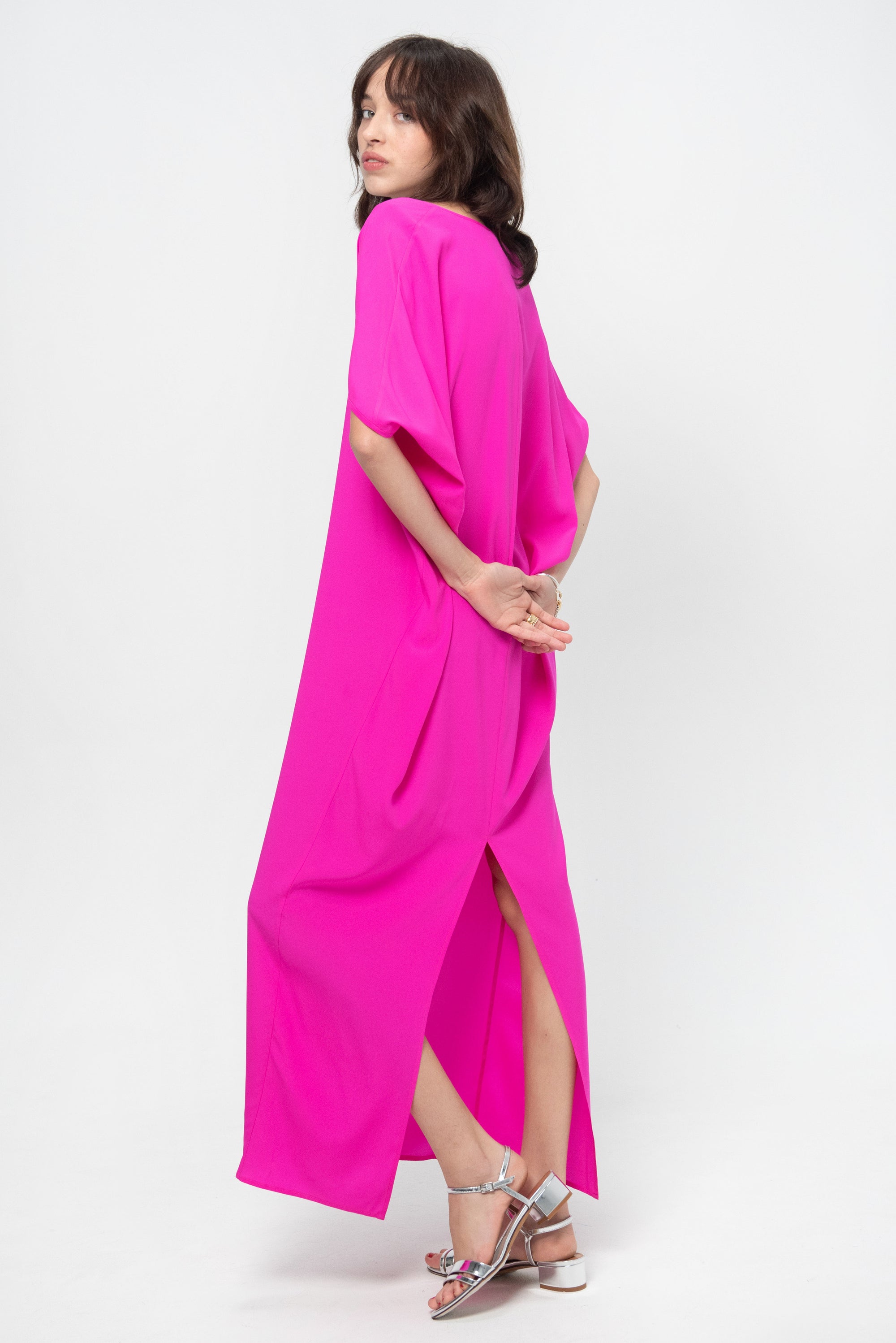 Long Koya Dress, Fuchsia