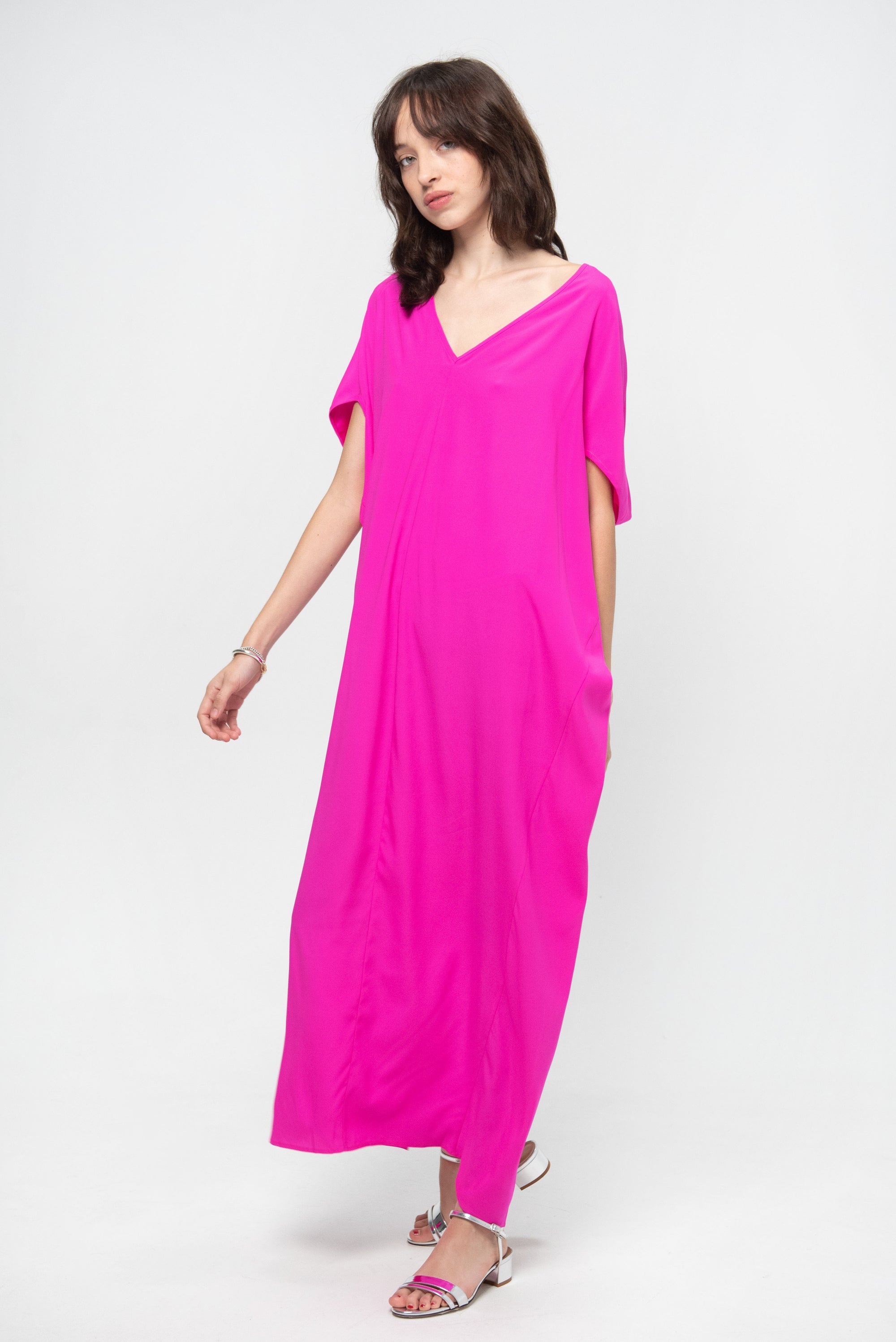 Long Koya Dress, Fuchsia