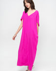 Long Koya Dress, Fuchsia