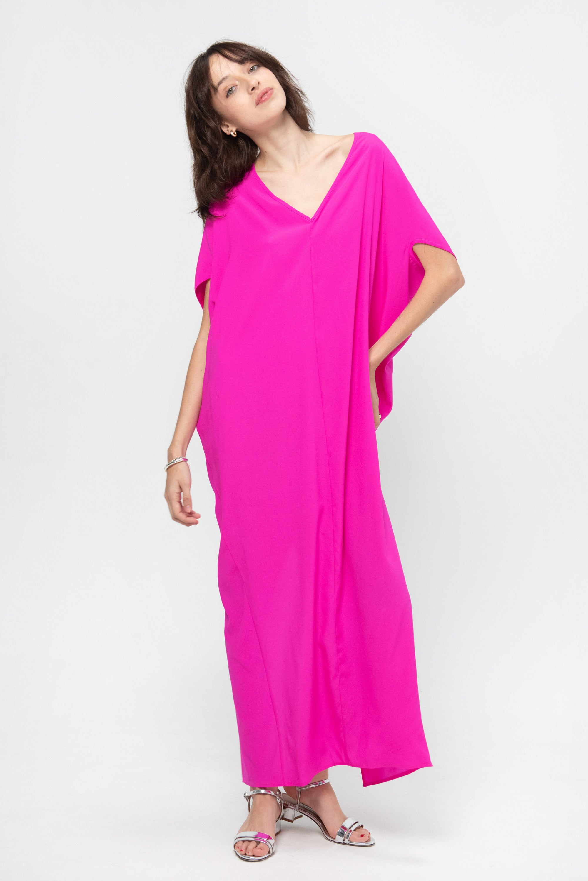 Long Koya Dress, Fuchsia