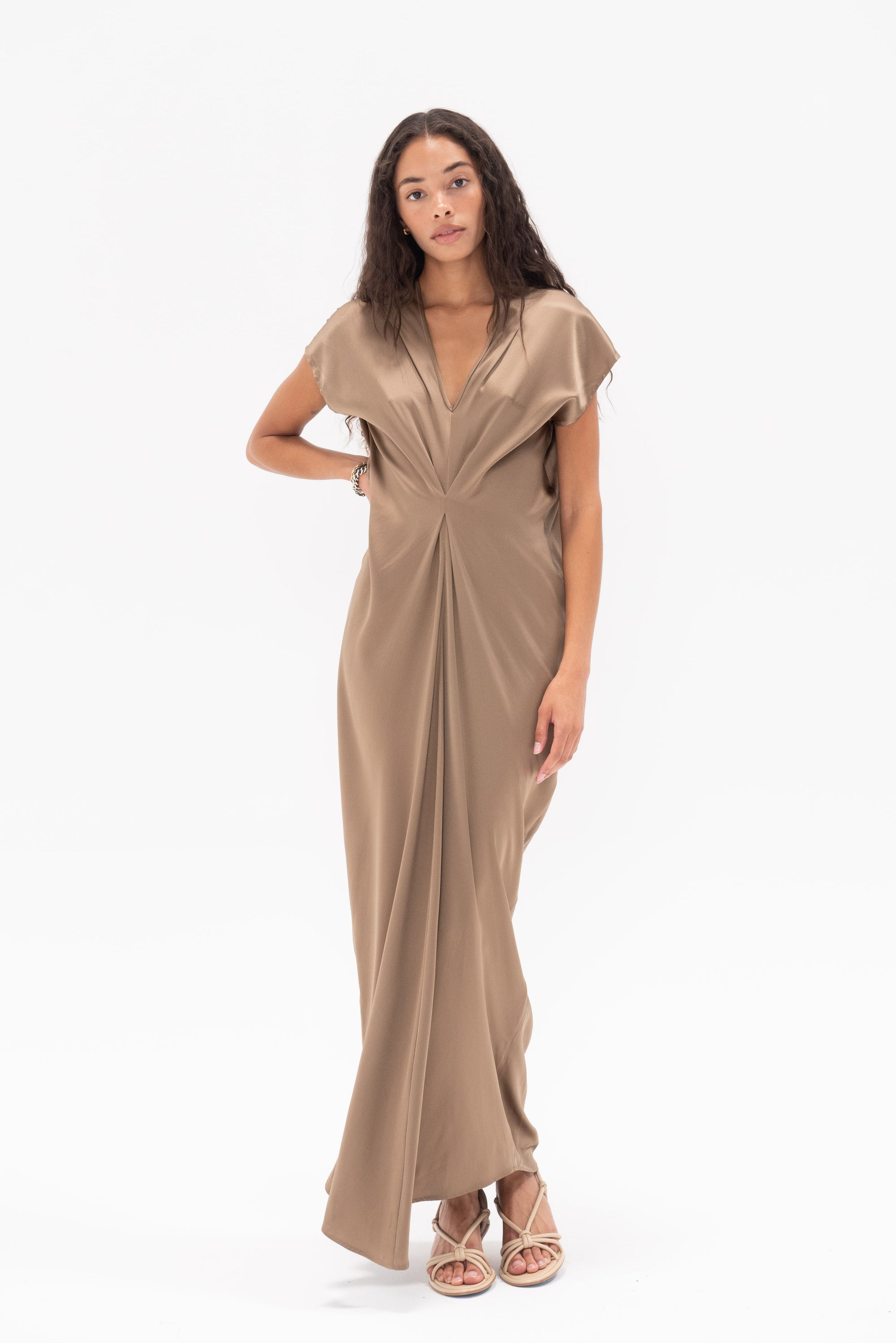 ZERO + MARIA CORNEJO - Long Muse Dress, Olive