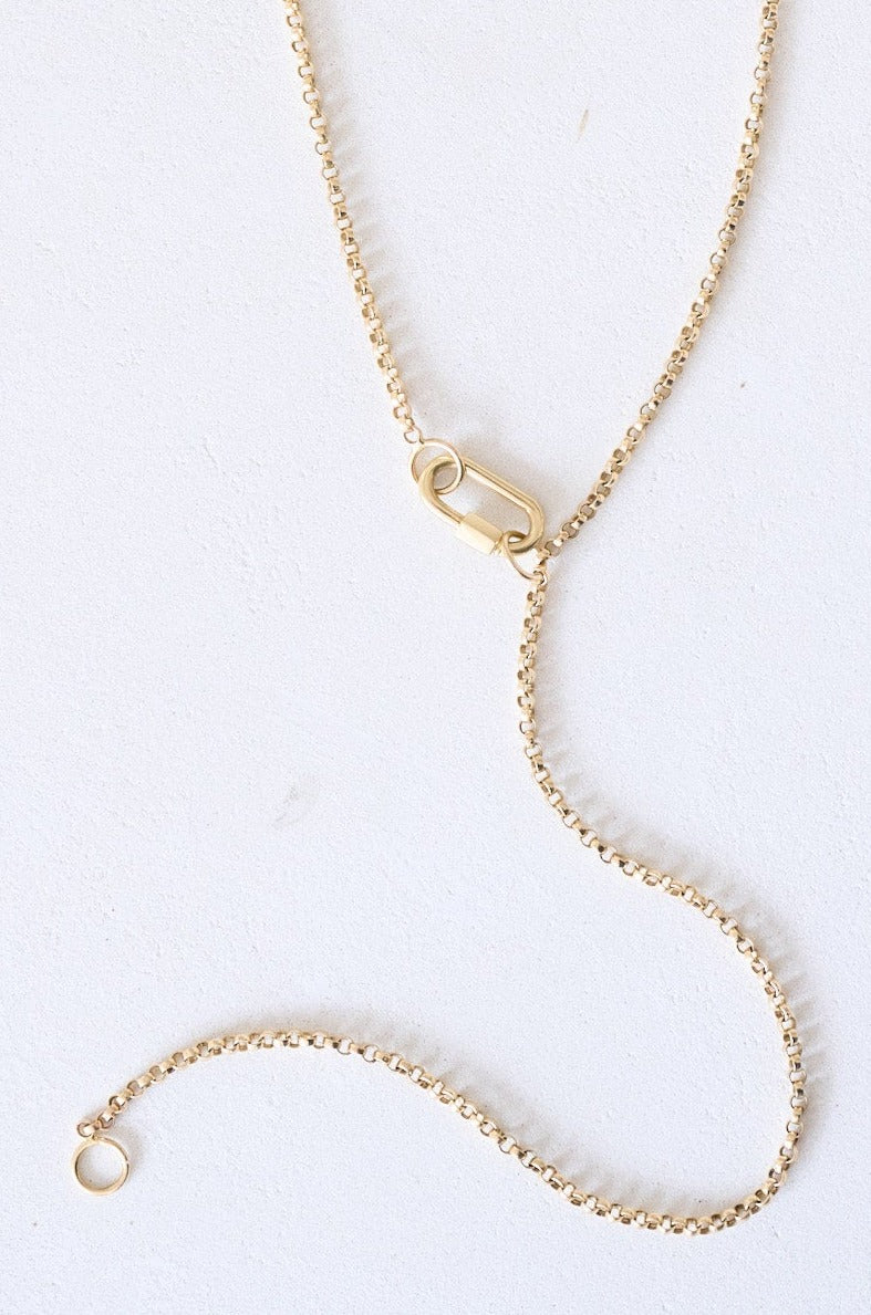 MARLA AARON - 3 loop rolo chain, yellow gold