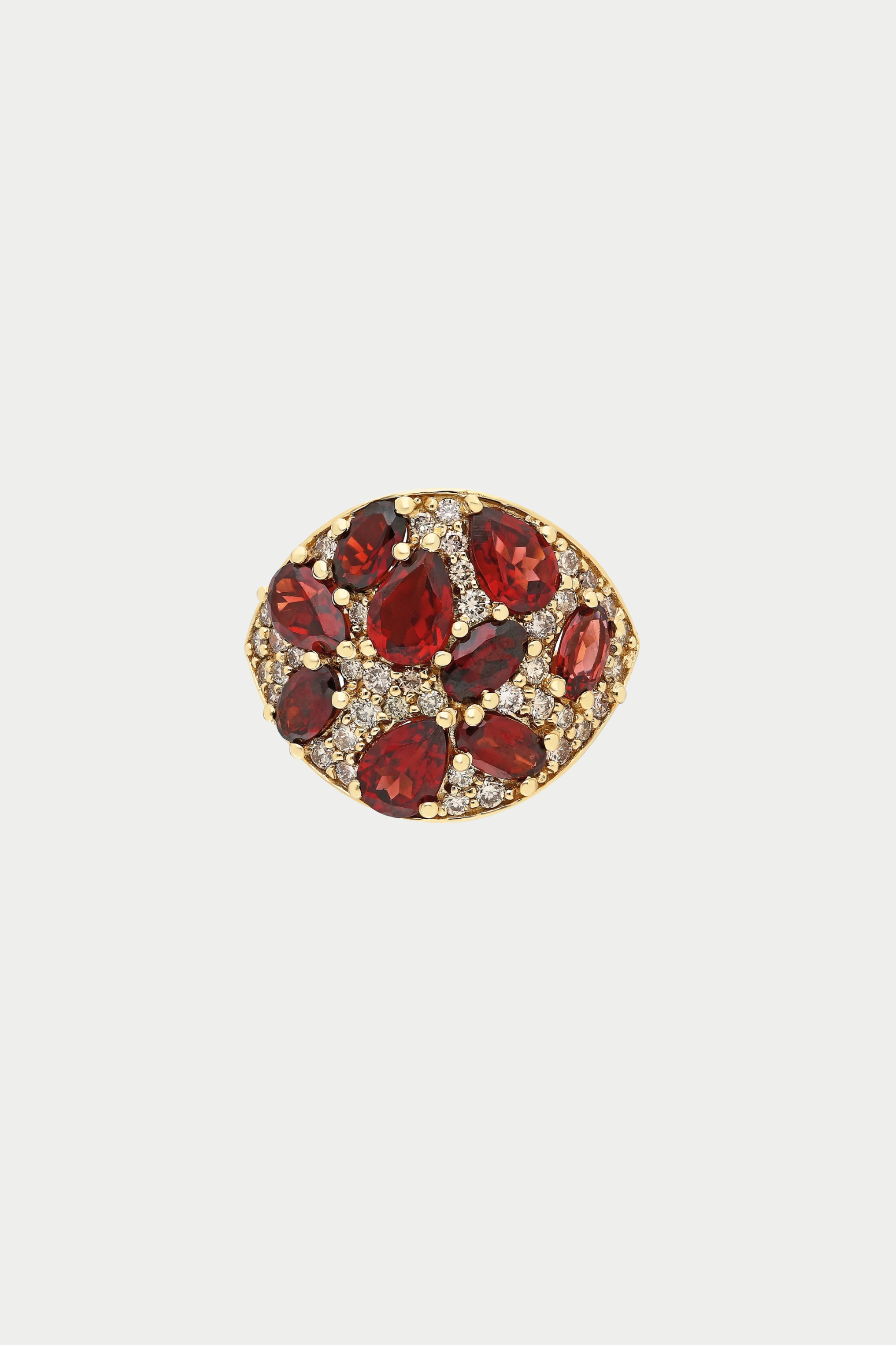 Ita - "Coa" Ring, Champagne Diamonds & Garnet