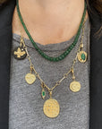 AZLEE - rich emerald bead necklace