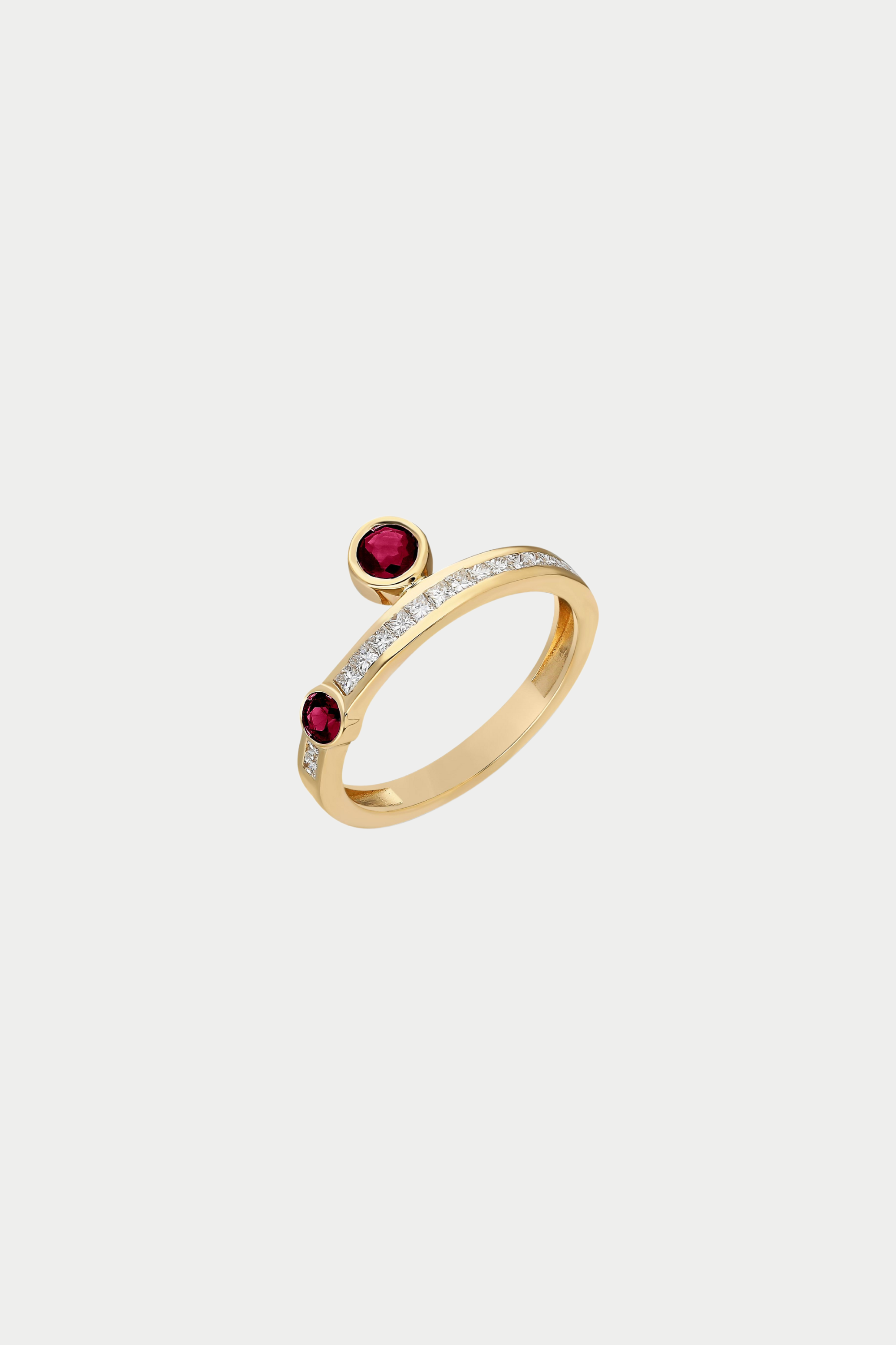 Ita - ¡Buenos Días! “Vida” Ring, White Diamonds &amp; Rubies