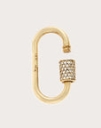 Marla Aaron - Medium Stoned Lock with Diamonds, Gold