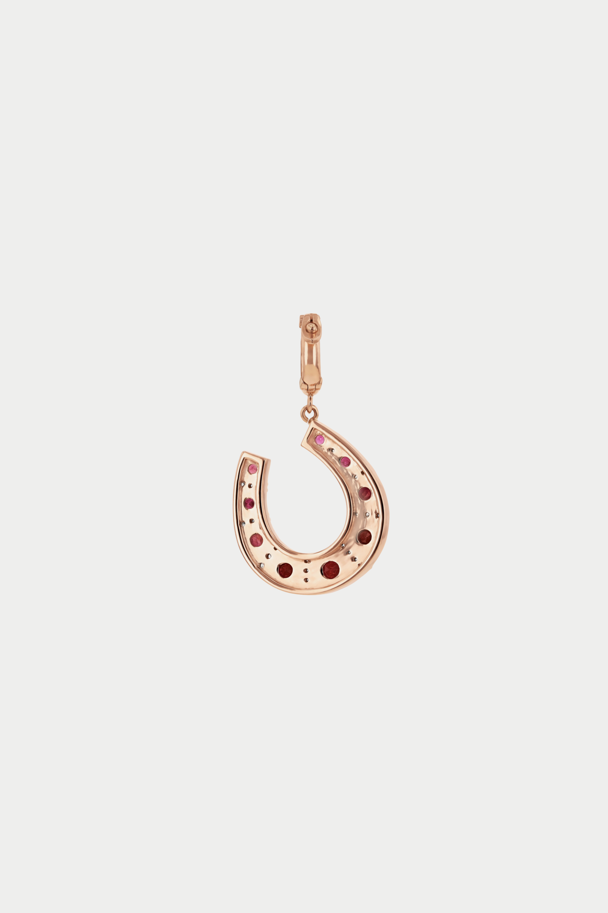 Horse Shoe Pendant, Ruby