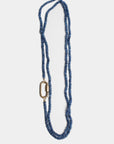 MARLA AARON - KYANITE RONDEL STRAND + Yellow Gold loops