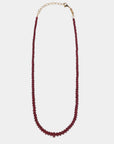 AZLEE - rich ruby bead necklace