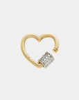 MARLA AARON - STONED BABY HEARTLOCK WITH DIAMONDS, GOLD