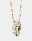 HARWELL GODFREY - cleopatra's tear pendant necklace, dark mother of pearl and tourmaline