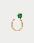 Total Baguette Trundle Lock Ring, Emerald