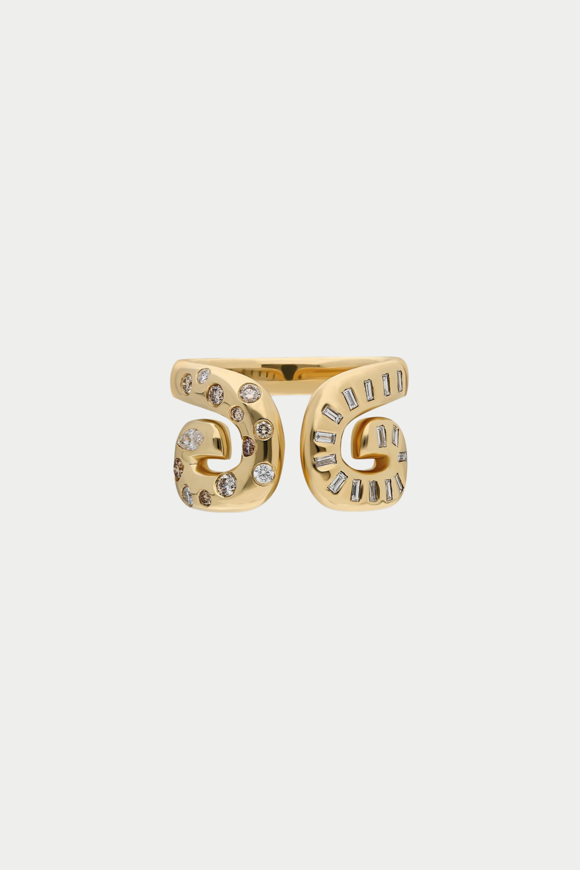 Ita - Txirimiri “Danza” Diamond Ring, Yellow Gold