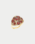 Ita - "Coa" Ring, Champagne Diamonds & Garnet