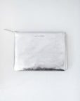 Comme des Garçons - METALLIC ZIP POUCH, SILVER