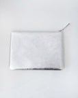 Comme des Garçons - METALLIC ZIP POUCH, SILVER