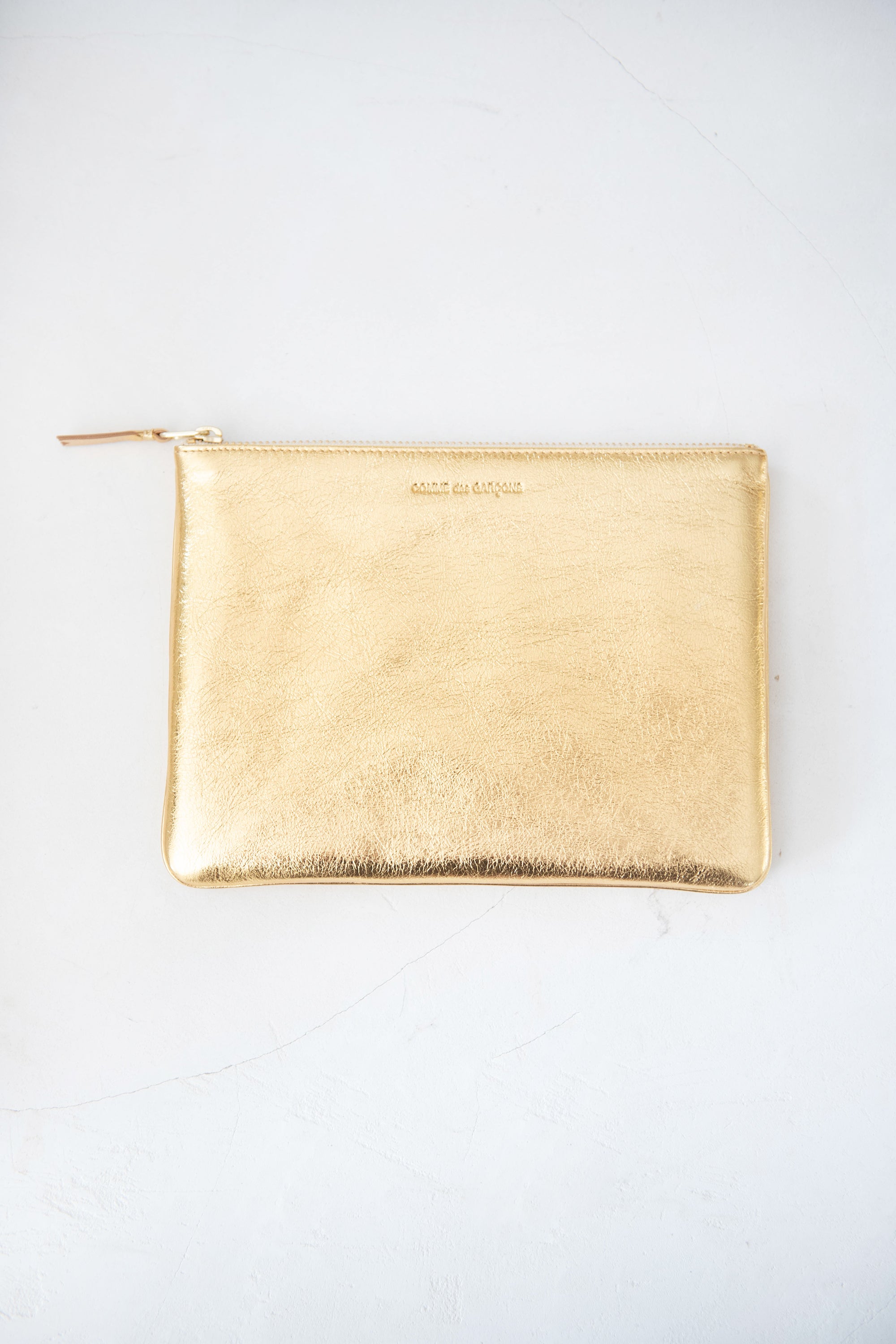 Comme des Garçons - METALLIC ZIP POUCH, GOLD