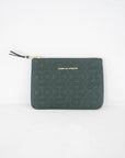 Comme des Garçons - Small Embossed Coin Wallet, Bottle Green