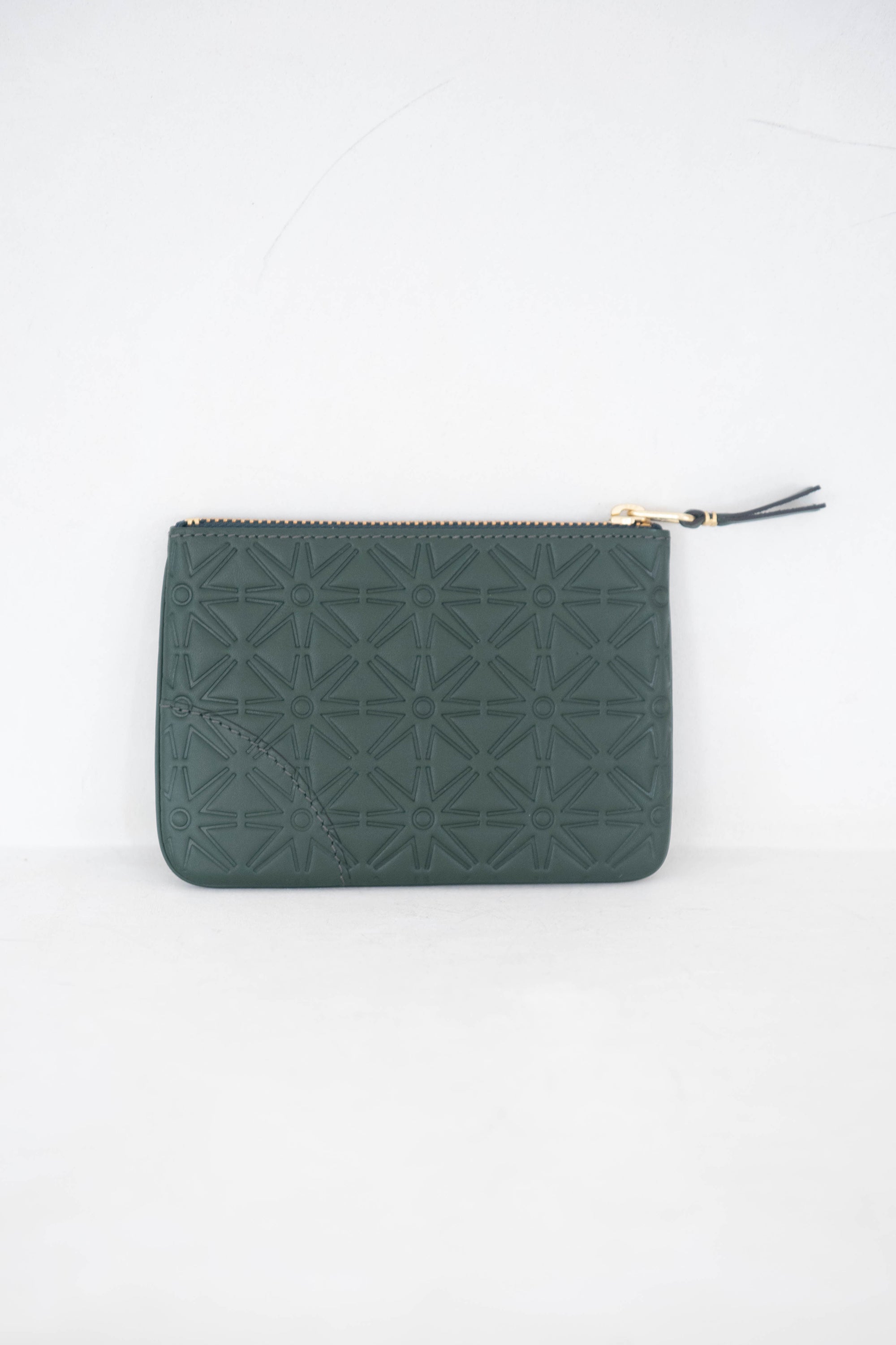 Comme des Garçons - Small Embossed Coin Wallet, Bottle Green