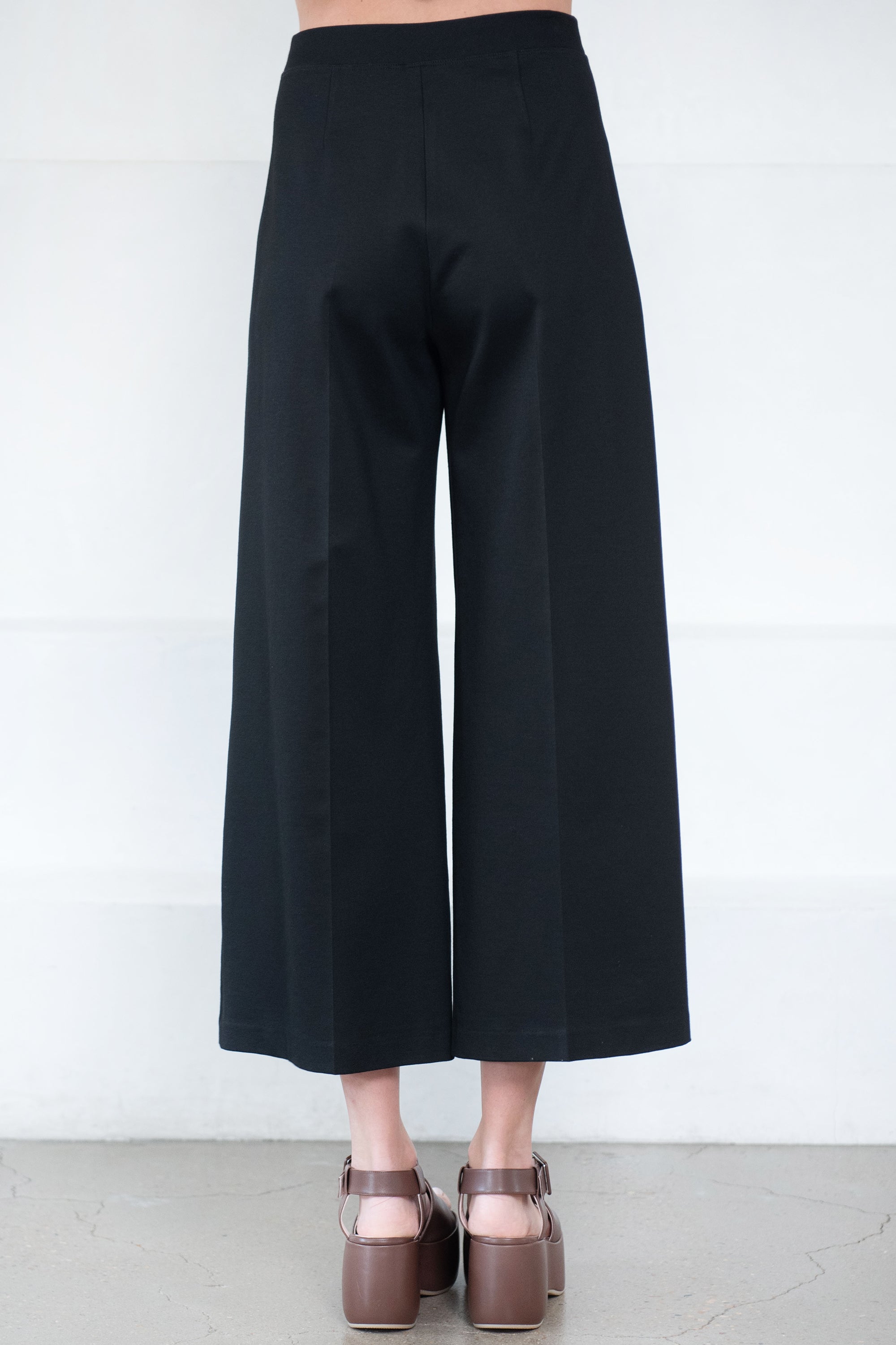 Rosetta Getty - Pull On Wide Leg Culotte, Black